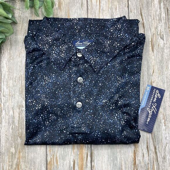 Men’s All-over Confetti Print Short Sleeve Golf Polo Shirt Size S - Picture 1 of 4